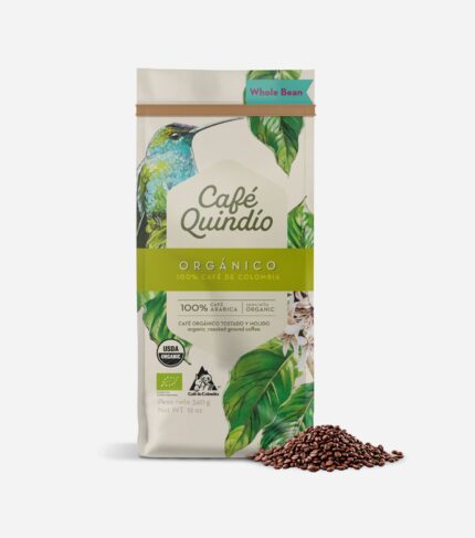 Organico USDA tanúsított bio kolumbiai szemes kávé 340 g – Café Quindío Orgánico