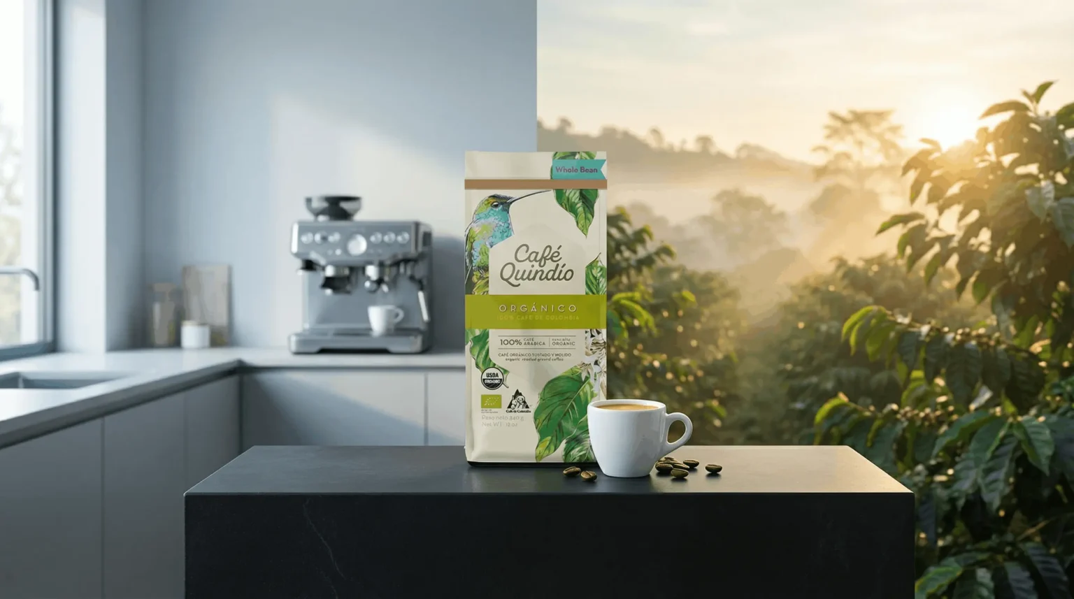 Organico organikus szemes kávé csésze és kavéfőző - Prémium Kávé